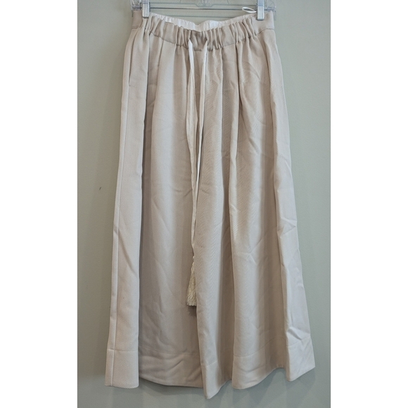 Forte_Forte Virgin Wool Cream Wide Leg Cropped Pants Size 27 - Picture 1 of 11